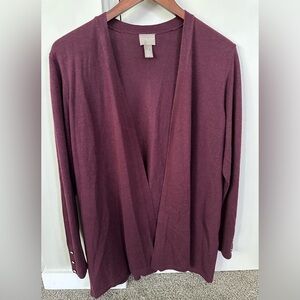 Chico's Burgundy Cardigan Sweater